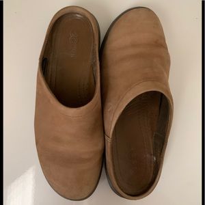 ECCO MULES, NUBICK, SIZE 39